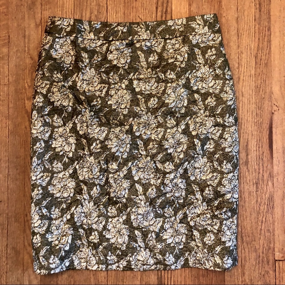 J. Crew jacquard pencil skirt